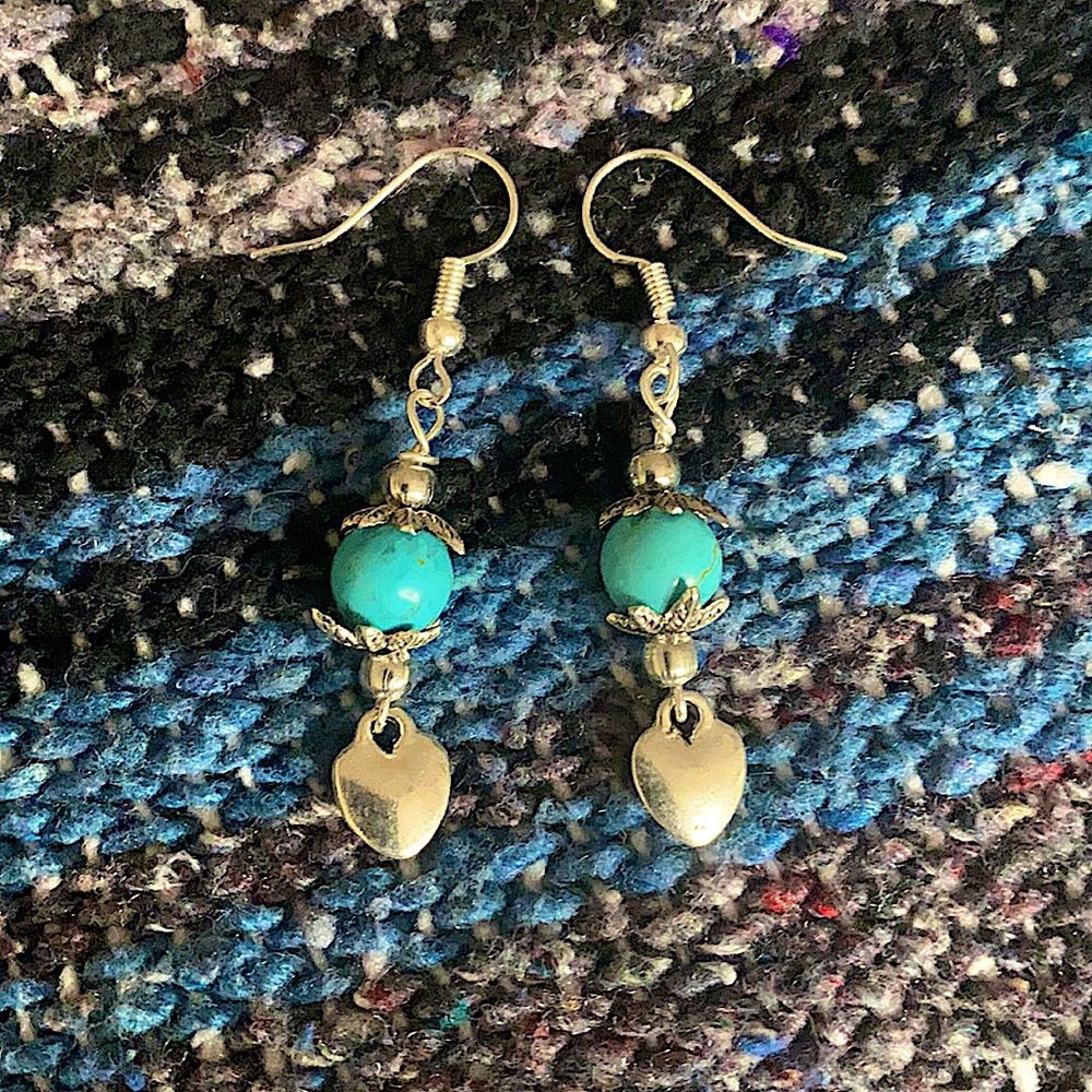 Silver and turquoise earrings